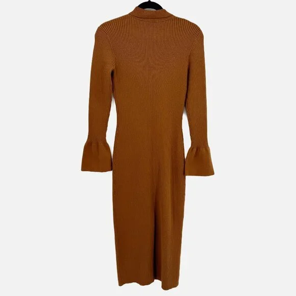 Rails Rosalie Rib-Knit Midi Dress in Fox Small - Picture 4 of 8
